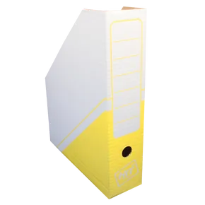 Archivbox mit Aufdruck 32,5x25,5x7,5 cm - Gelb